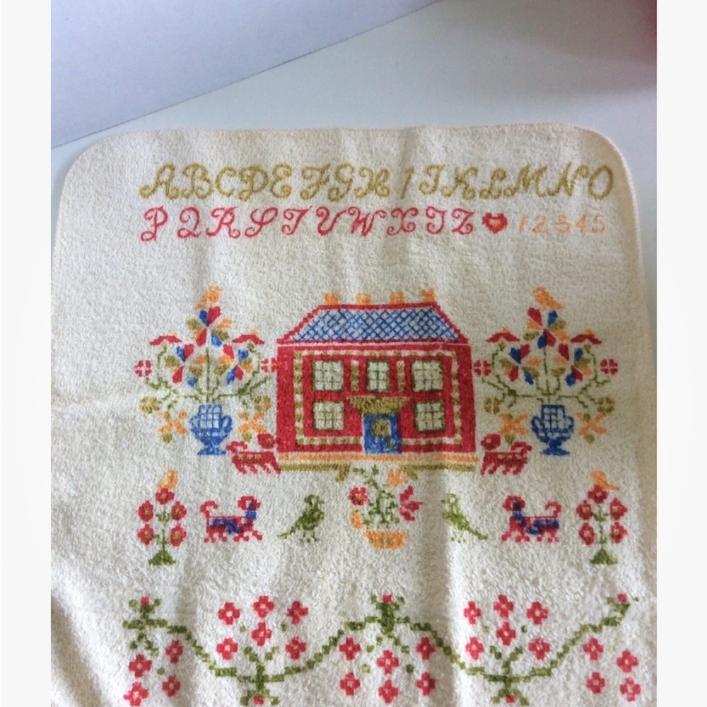Vintage school house teacher dish towel rag Good condition